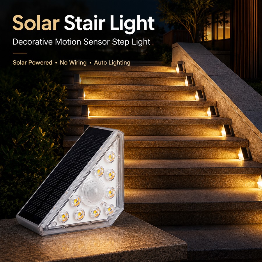 CS Solar Step Stair Sensor Light