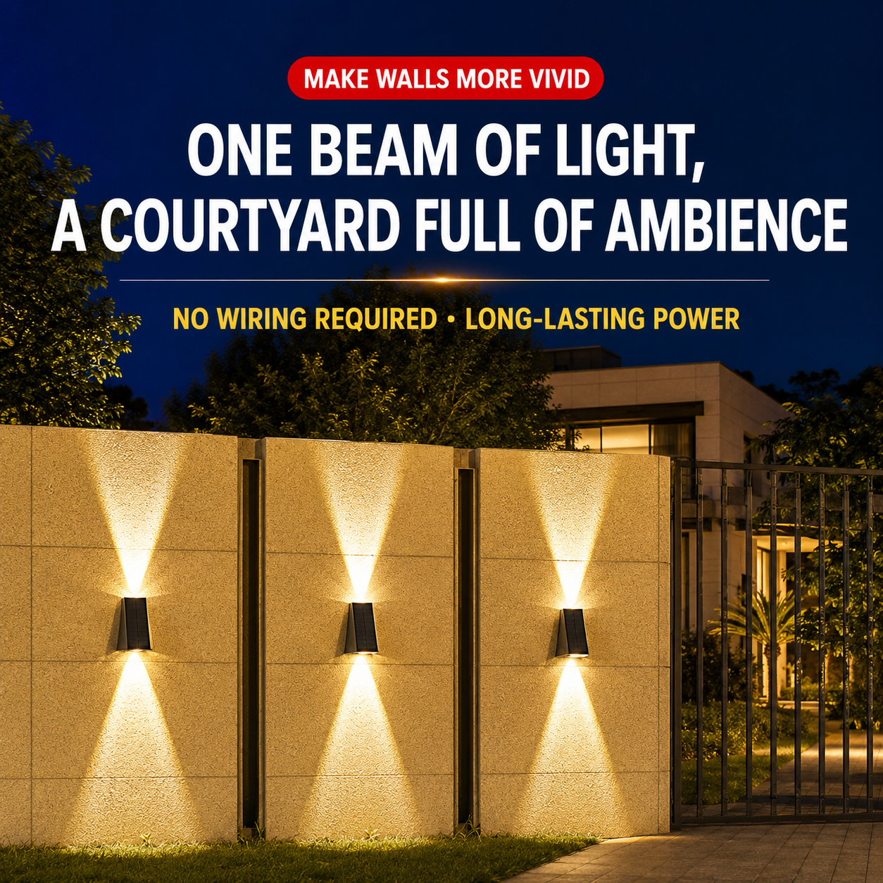 Solar wall light