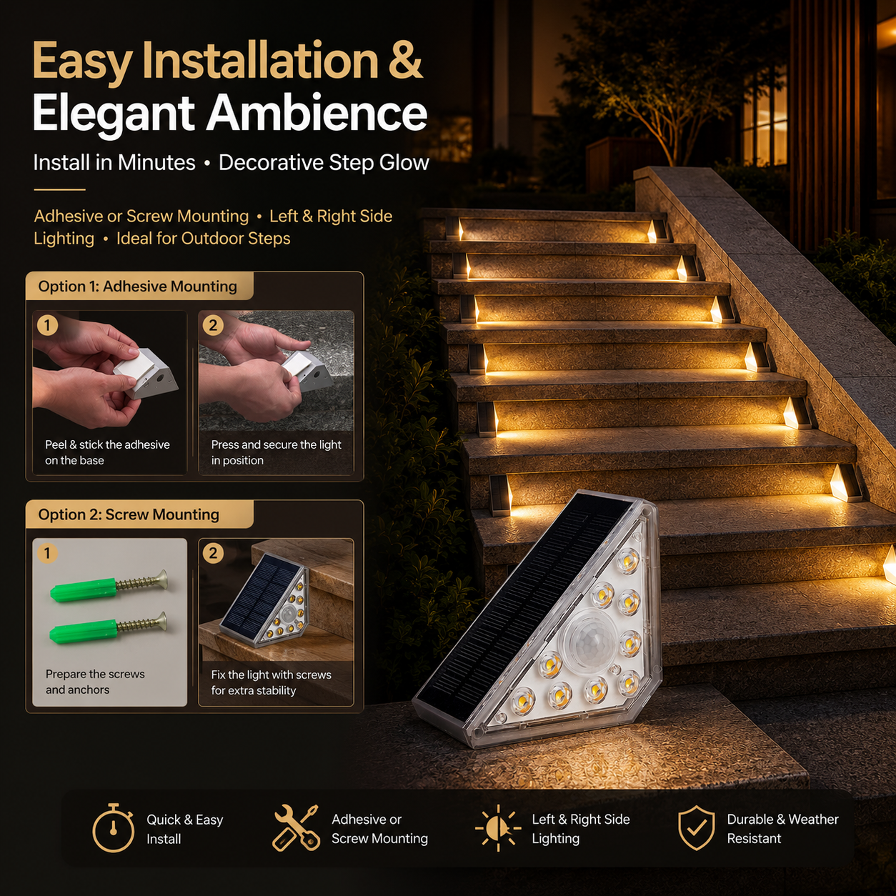 CS Solar Step Stair Sensor Light image 4